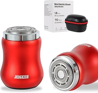 Mini Electric Shaver, Face Shaver for Women, Facial Hair Removal, Portable Cordless Trimmer, Waterproof, Rechargeable, Red