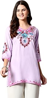 LIBOZA Embroidered Kashmiri Tunic Top