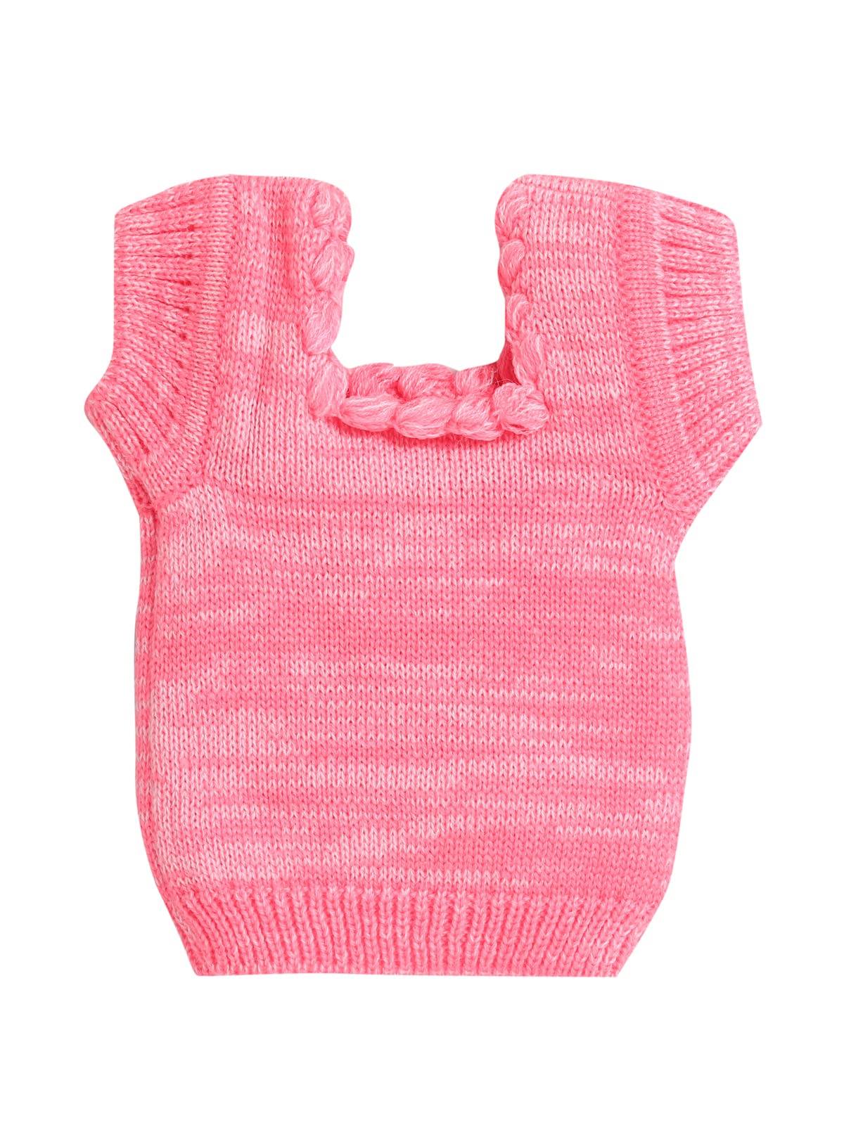 Little AngelsPremium Acrylic Sleeveless Jacket/Sweater for Unisex Baby 3-6 Months