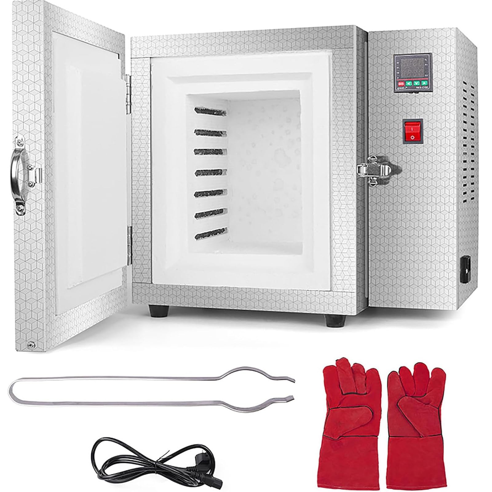 Horno De Mufla EléCtrico De Laboratorio para CeráMica De 1500 W, Horno EléCtrico De 800 °C para FusióN De Metales, para OdontologíA, Trabajos De CeráMica Y Tratamiento De Joyas