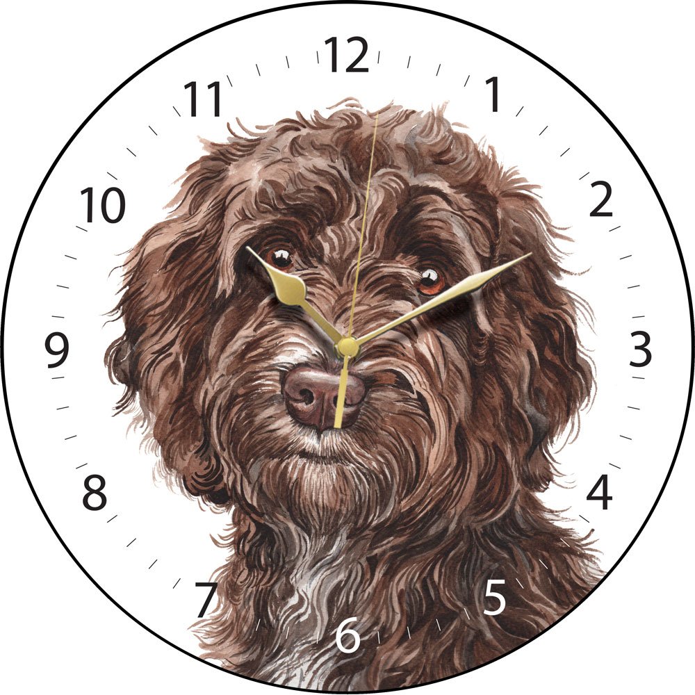 WaggyDogz Cockapoo Dog Gift Wall Clock (CLK-209) 28cm Made in UK