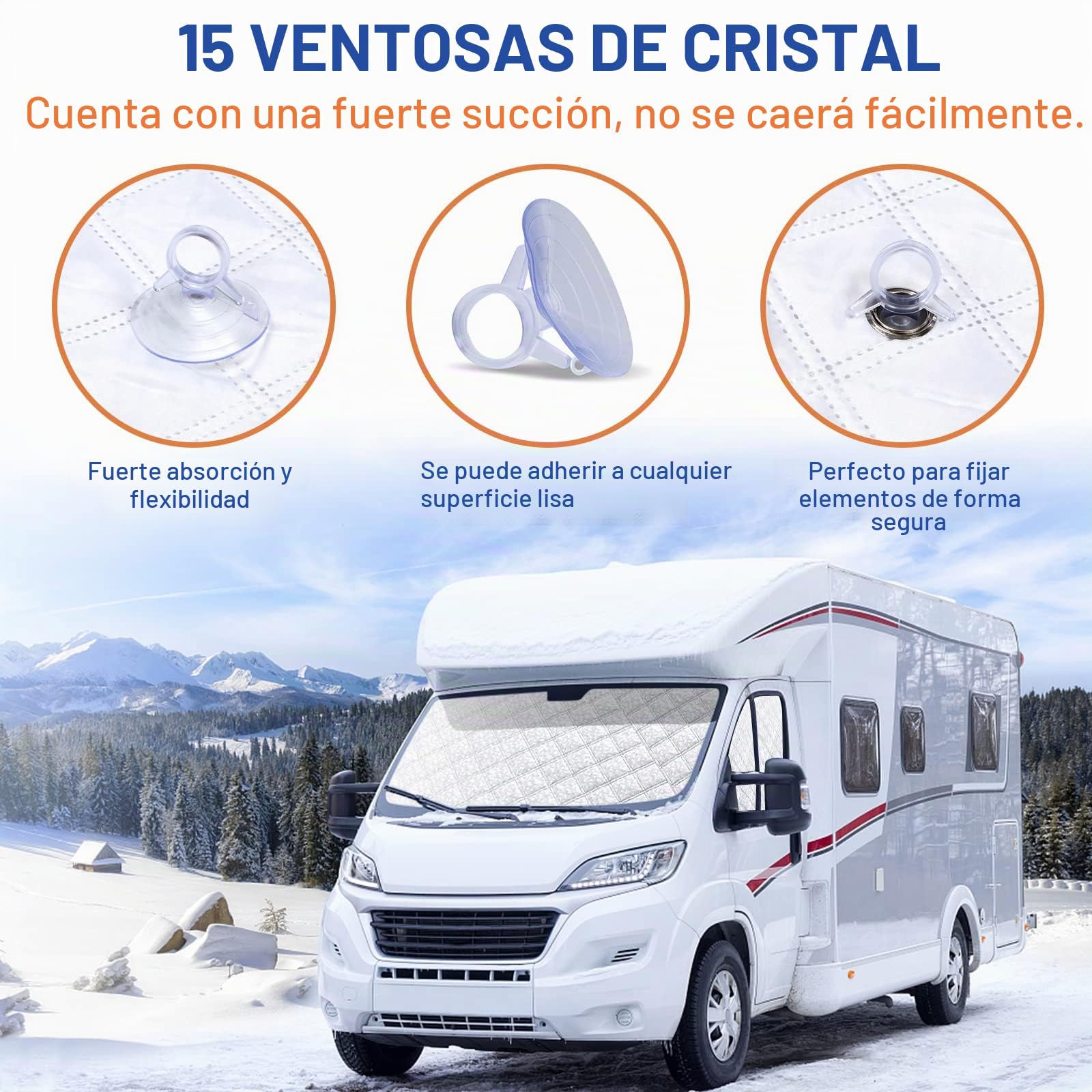 Protector de Parabrisas para Cubierta de Parabrisas de Coche para FIAT Ducato 2006-2021,Parasol Coche Termico,Cubierta de Parasol Interna para el Automóvil,Parasol Plegable（3 Piezas ）