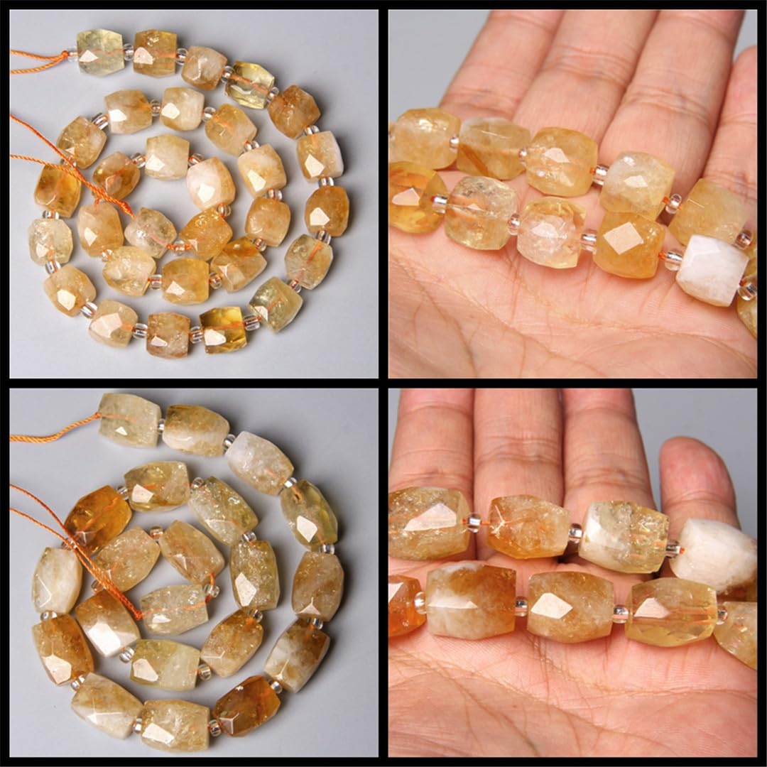 Cuentas de cristal facetadas naturales sueltas para hacer joyas, pulseras, abalorios, accesorios, regalos