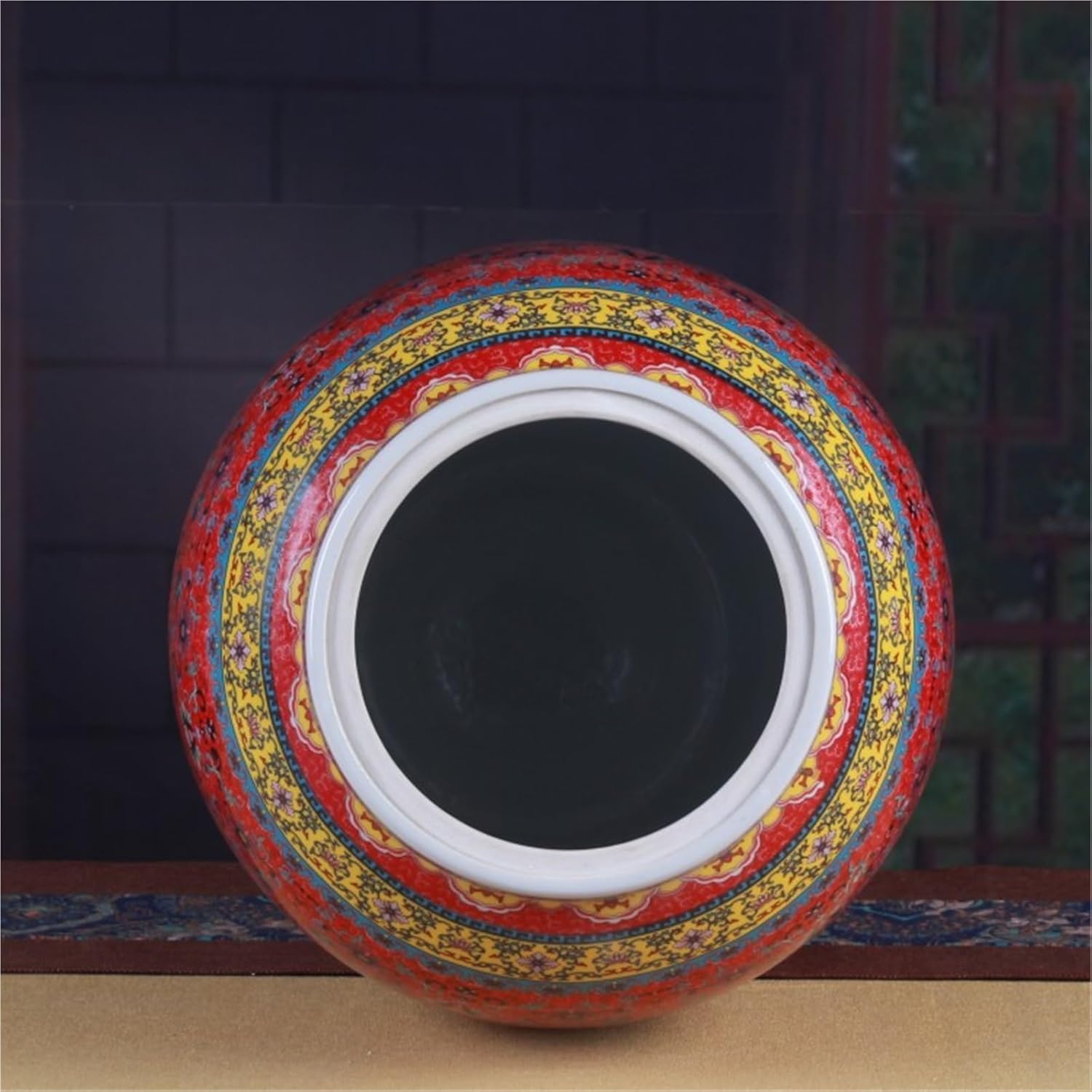 Rice Storage Container Ginger Jars For Home Decor Ceramic Temple Jar(White)
