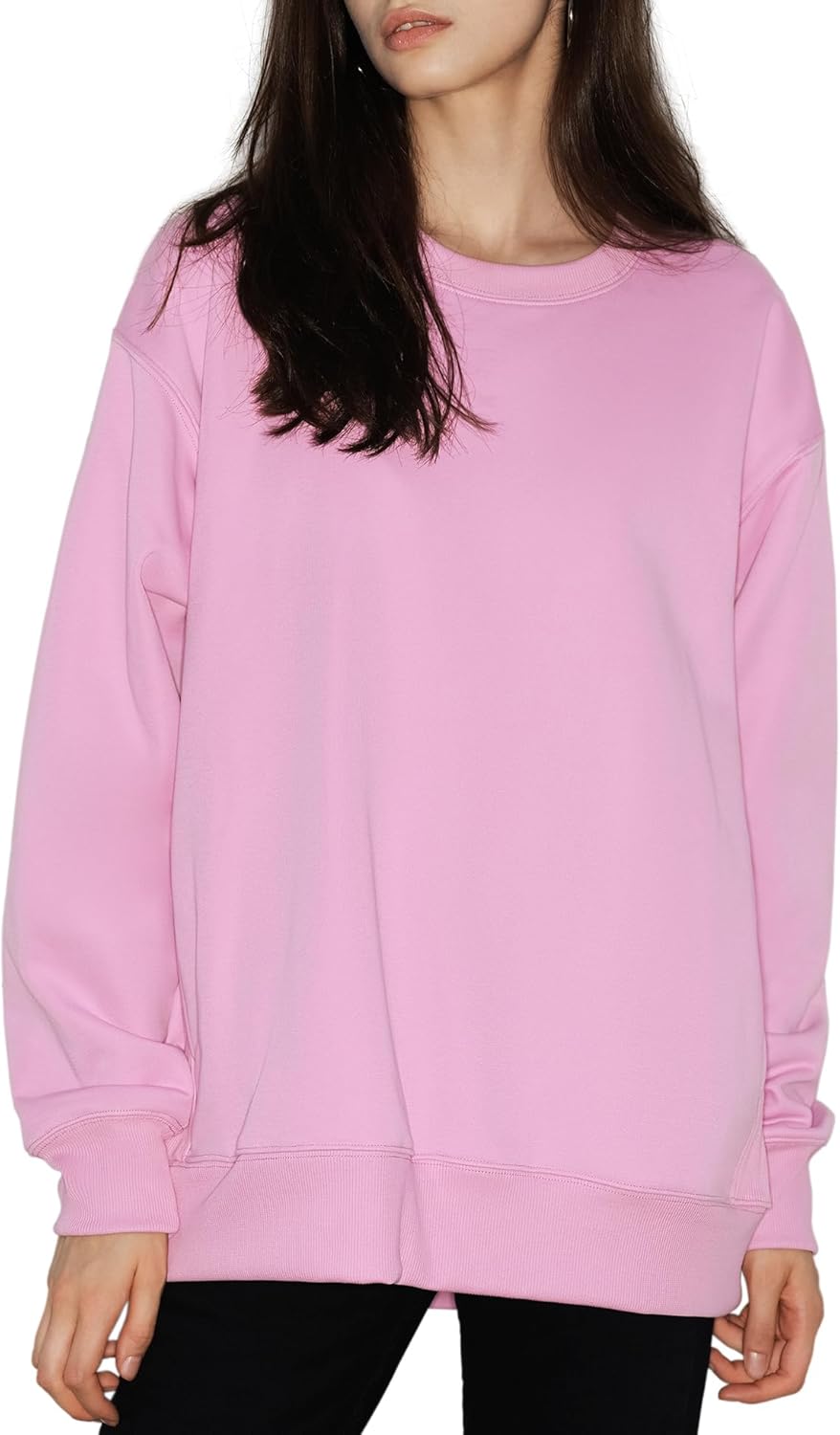 PUMIEY Women’s Oversized Sweatshirts Fleece Crew Neck Hoodies with Pockets Long Sleeve Pullover Tops Three-No Collection