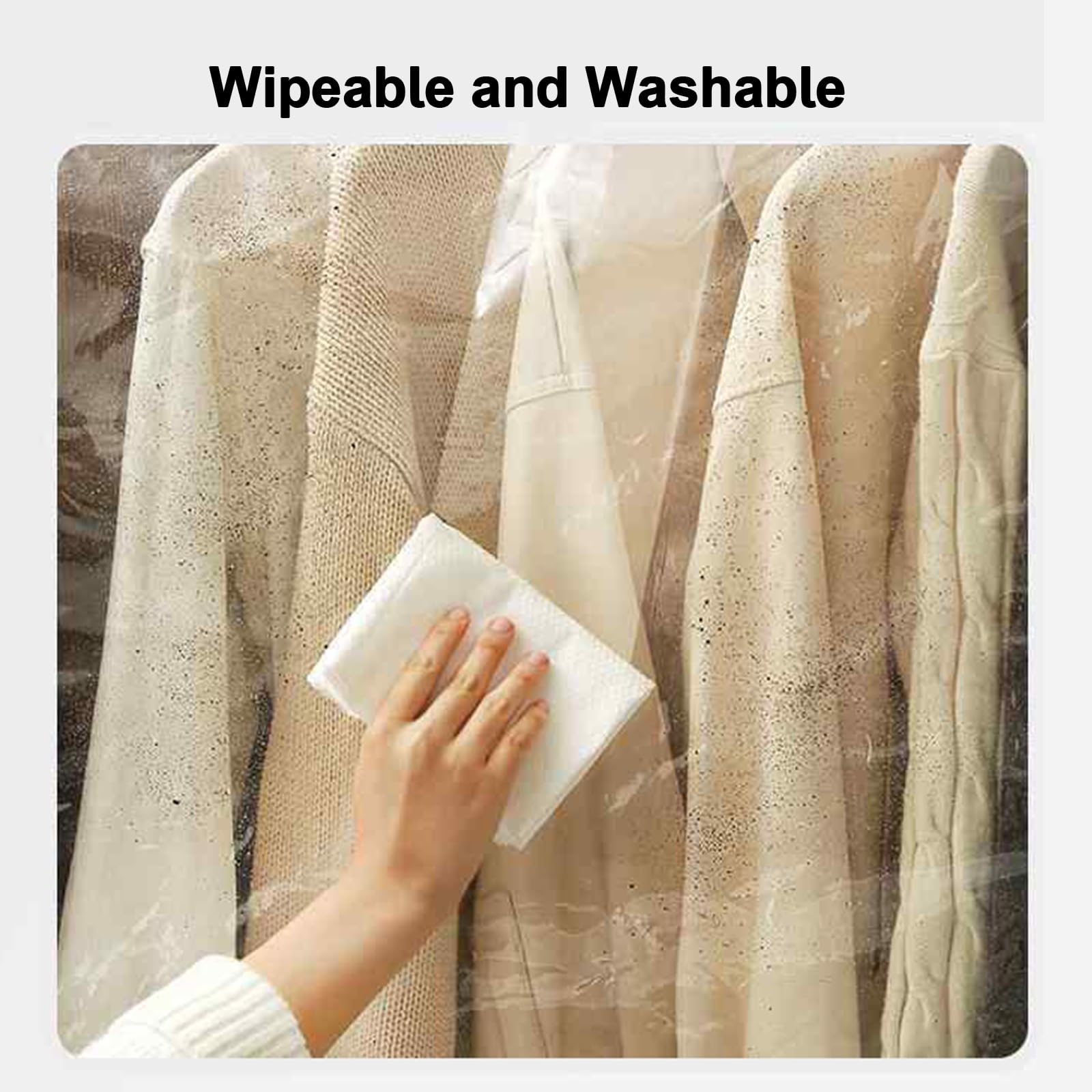 Fundas Ropa, Funda Ropa Armario de PEVA con Cremallera, Perfectas para Guardar Chaquetas, Faldas y Abrigos