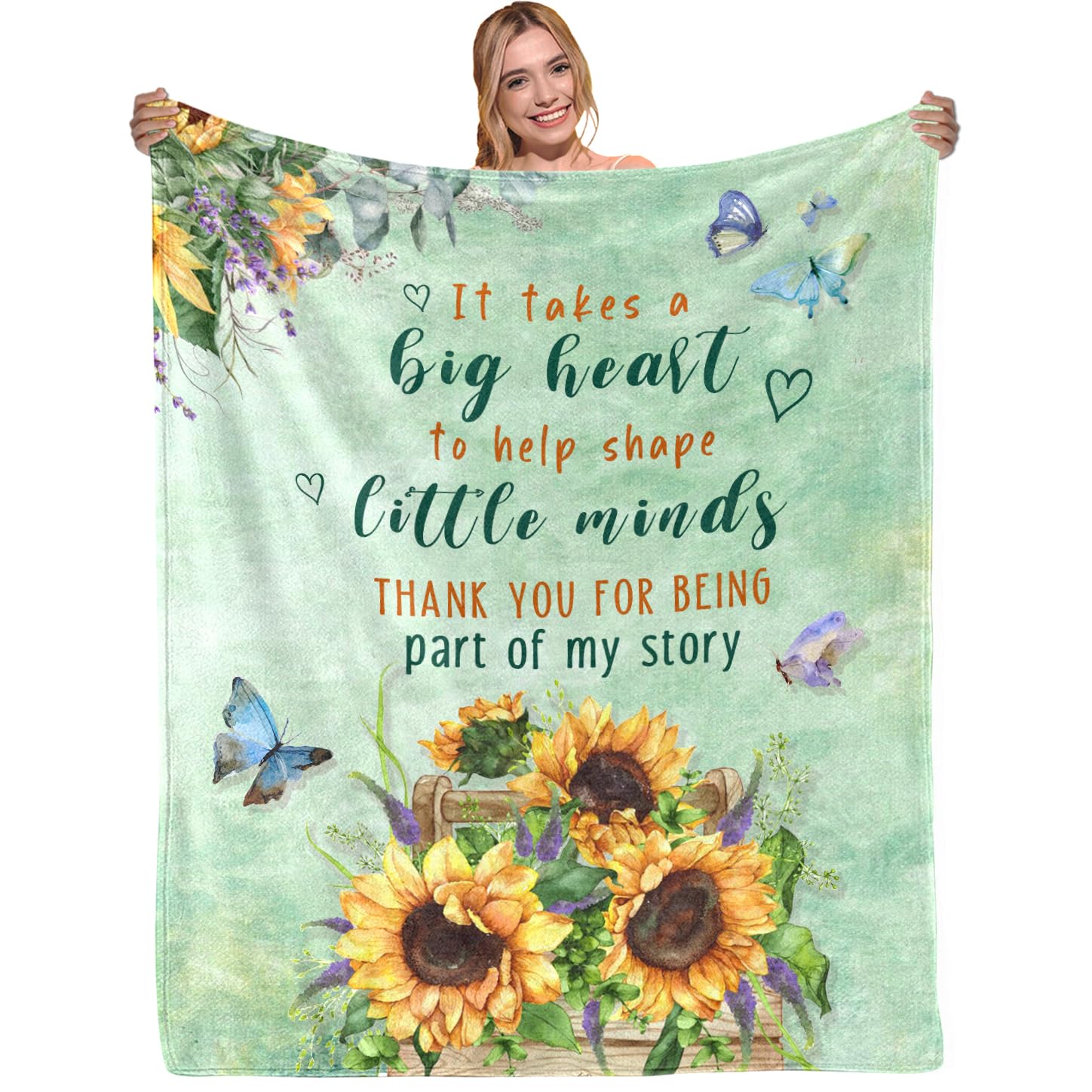FAIVHSO Teacher Retirement & Appreciation Gifts - 60" x 50" Throw Blankets — image 1