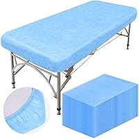 Vista 9 de Mixweer 30 piezas de sábanas de mesa de masaje a prueba de aceite e impermeables ajustables para spa de 39 x 87 pulgadas, sábanas protectoras