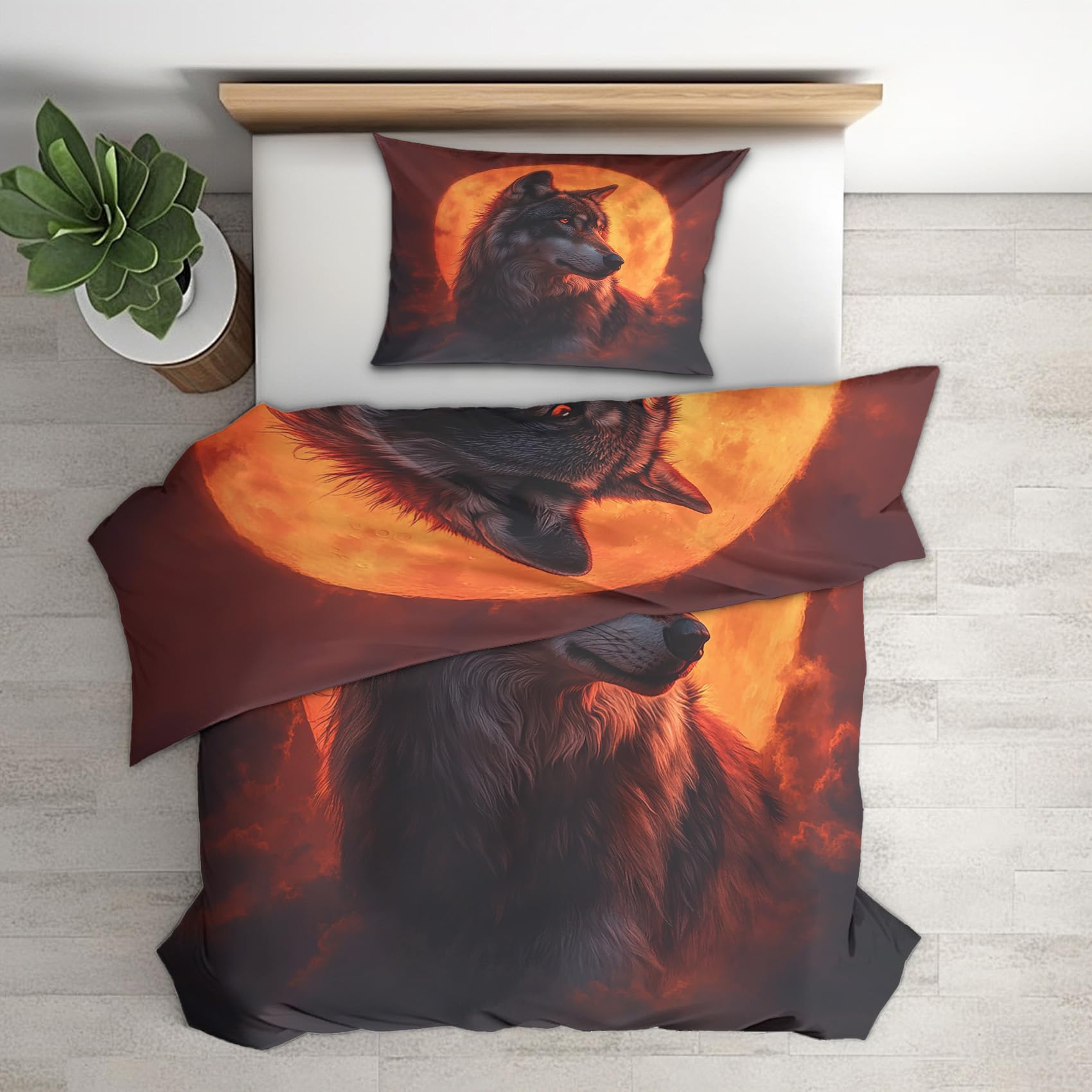 Housse de couette loup 140x200 pour créer un cocon chaleureux dans une chambre d'ado