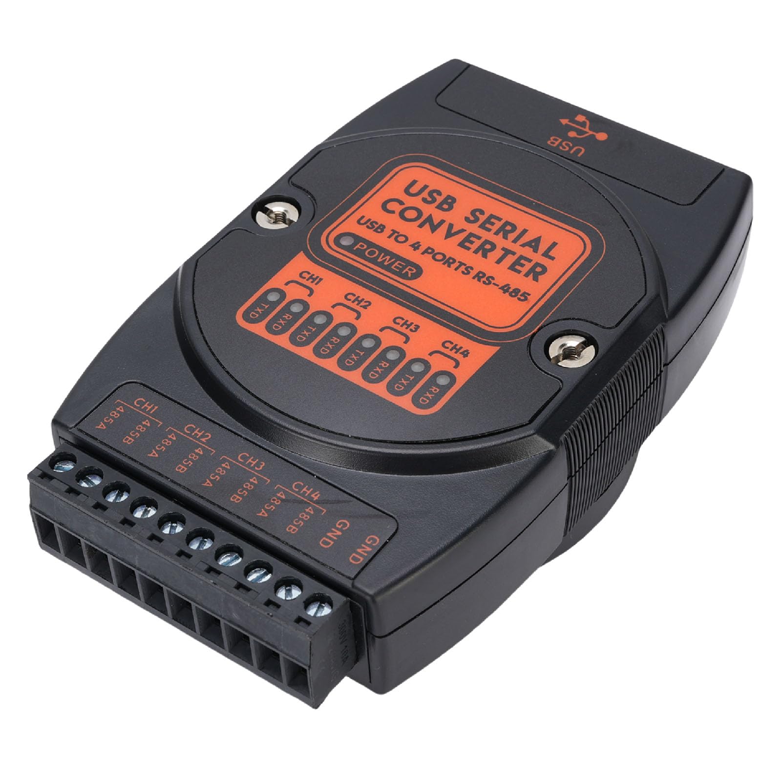 Domary Convertidor Digital USB a 485 de 4 Vías Diseño Confiable y Fácil de Usar para PC y PLC Industriales Clip Trasero a Presión 110 X 72 X 26 Mm