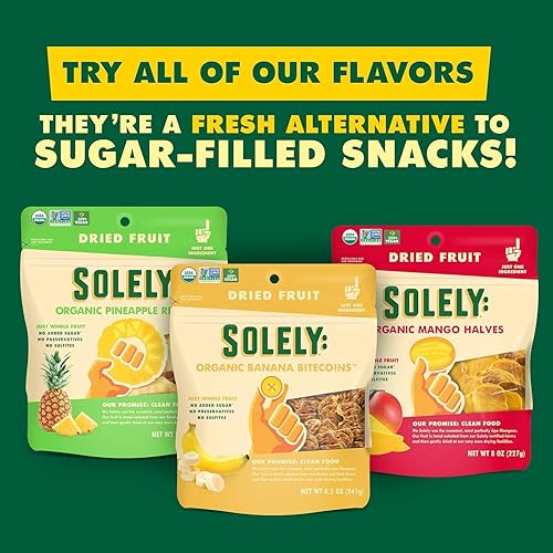 Miniatura 9 de SOLELY Mitades de mango seco orgánico grande paquete de 1  Un ingrediente  Vegano  Sin OMG  Sin azúcar añadida
