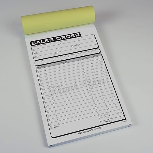 Miniatura 2 de Cosco Libro de formularios de pedidos de ventas con antideslizante, negocios, 5 12 "x 8 12", 2 partes sin carbono, 50 juegos (074013)