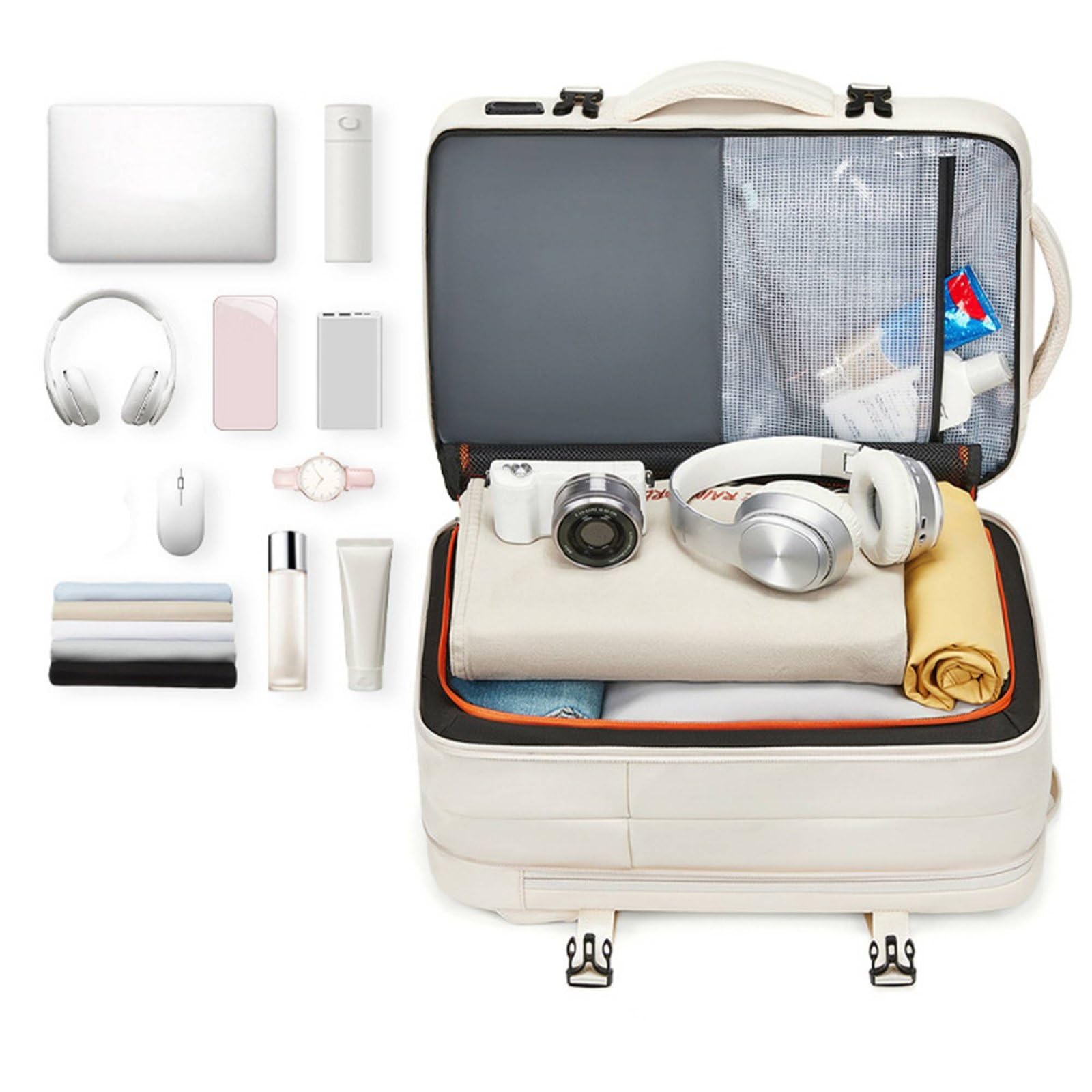 Qianly Zaino Porta PC Grande Capacità Multi-Scomparto Zaino da Viaggio Multitasche per Studenti, Viaggiatori, Weekend