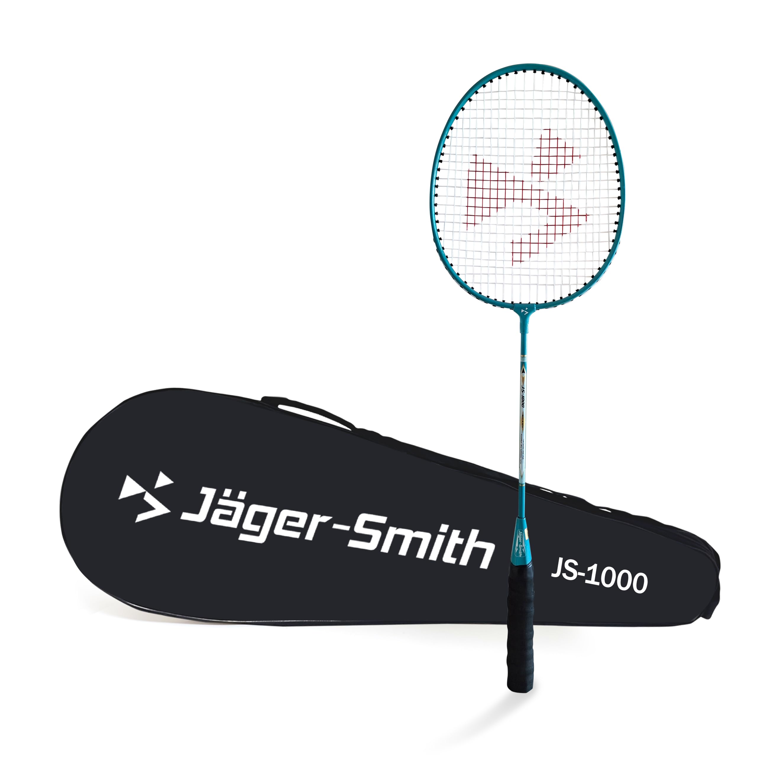 Jager-Smith JS1000(Turquoise Blue) Aluminium Badminton Racquet with Tempered Steel Shaft withFull Cover (Made in India)