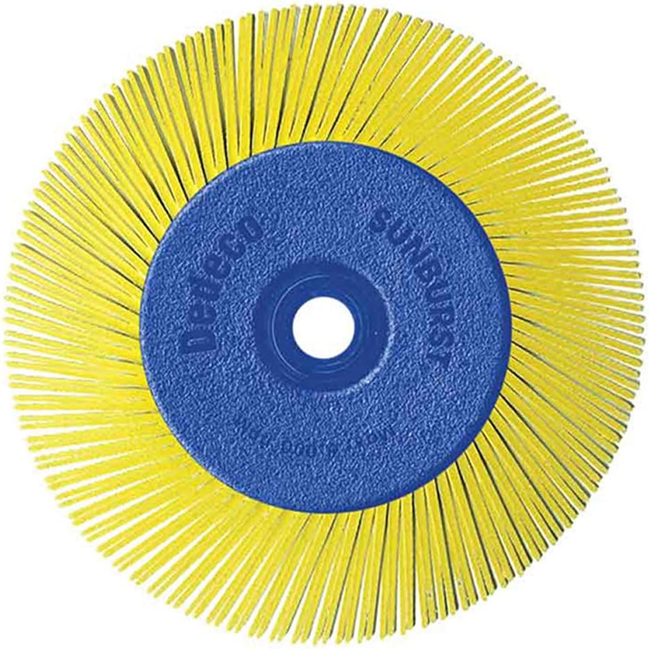 Dedeco Sunburst - 6 Inch TA Radial Bristle Discs - 1/2 Inch Arbor - Industrial Thermoplastic Rotary Cleaning and Polishing Tool, Coarse 80 Grit (1 Pack)