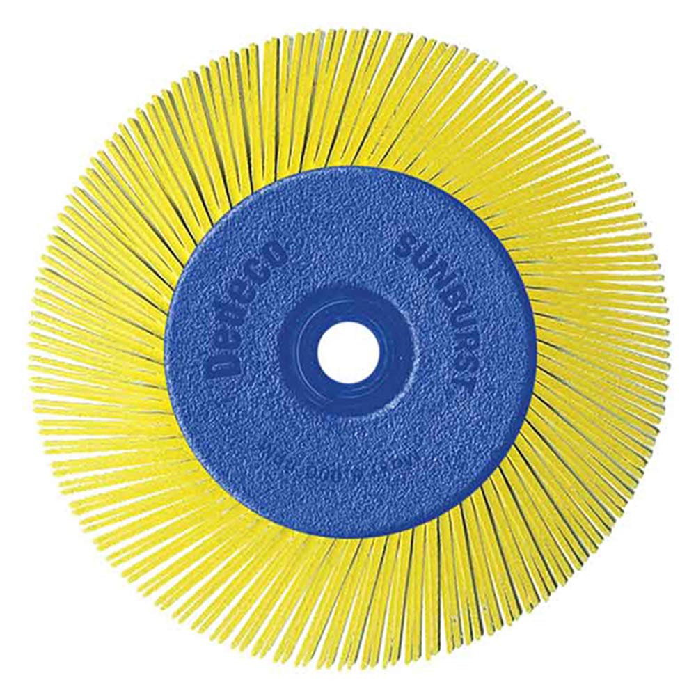 Dedeco Sunburst - 6 Inch TA Radial Bristle Discs - 1/2 Inch Arbor - Industrial Thermoplastic Rotary Cleaning and Polishing Tool, Coarse 80 Grit (1 Pack)