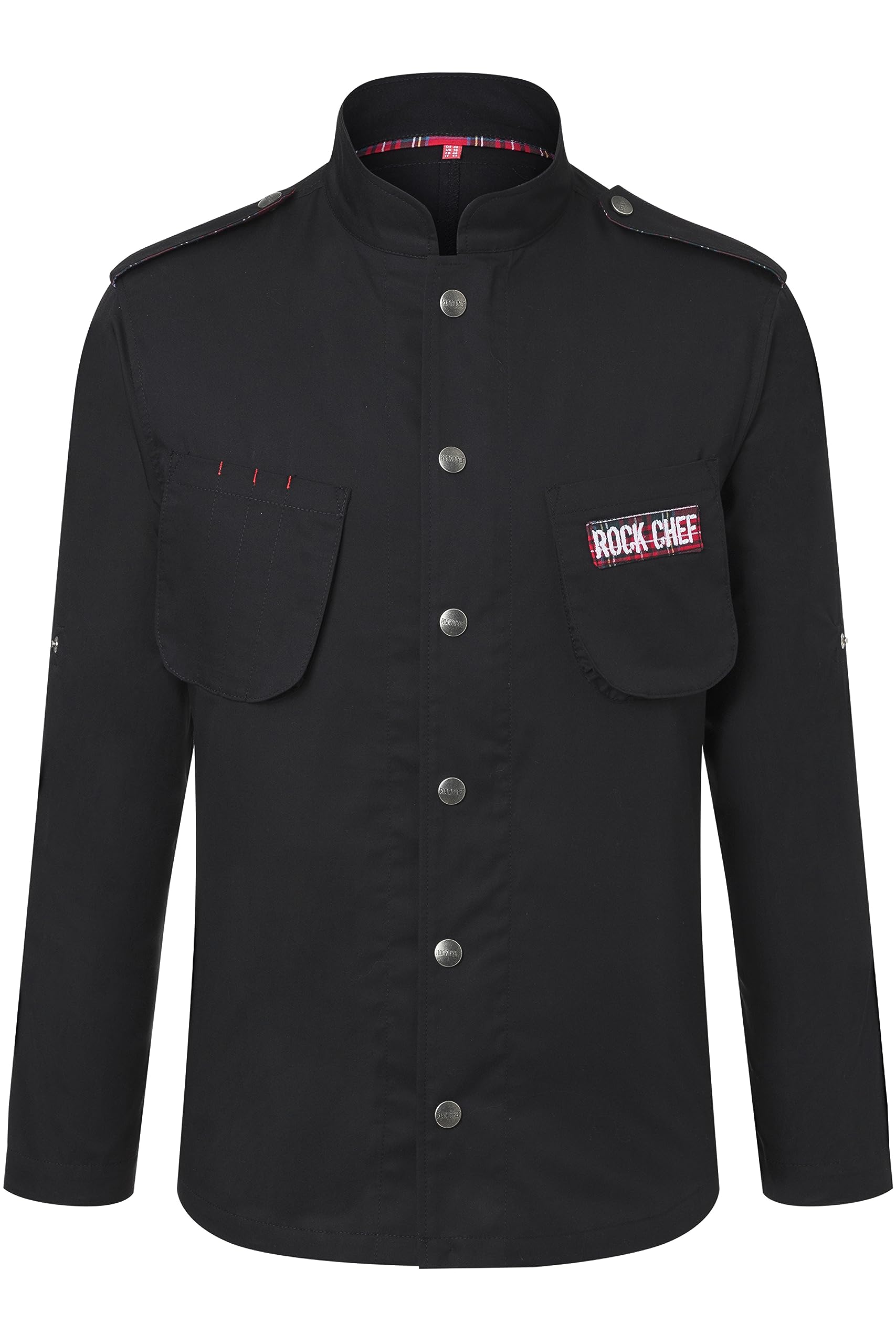 Karlowsky Herren Kochjacke Raw-Draft Rock Chef®-Stage2 Reißverschluss 100% Baumwolle