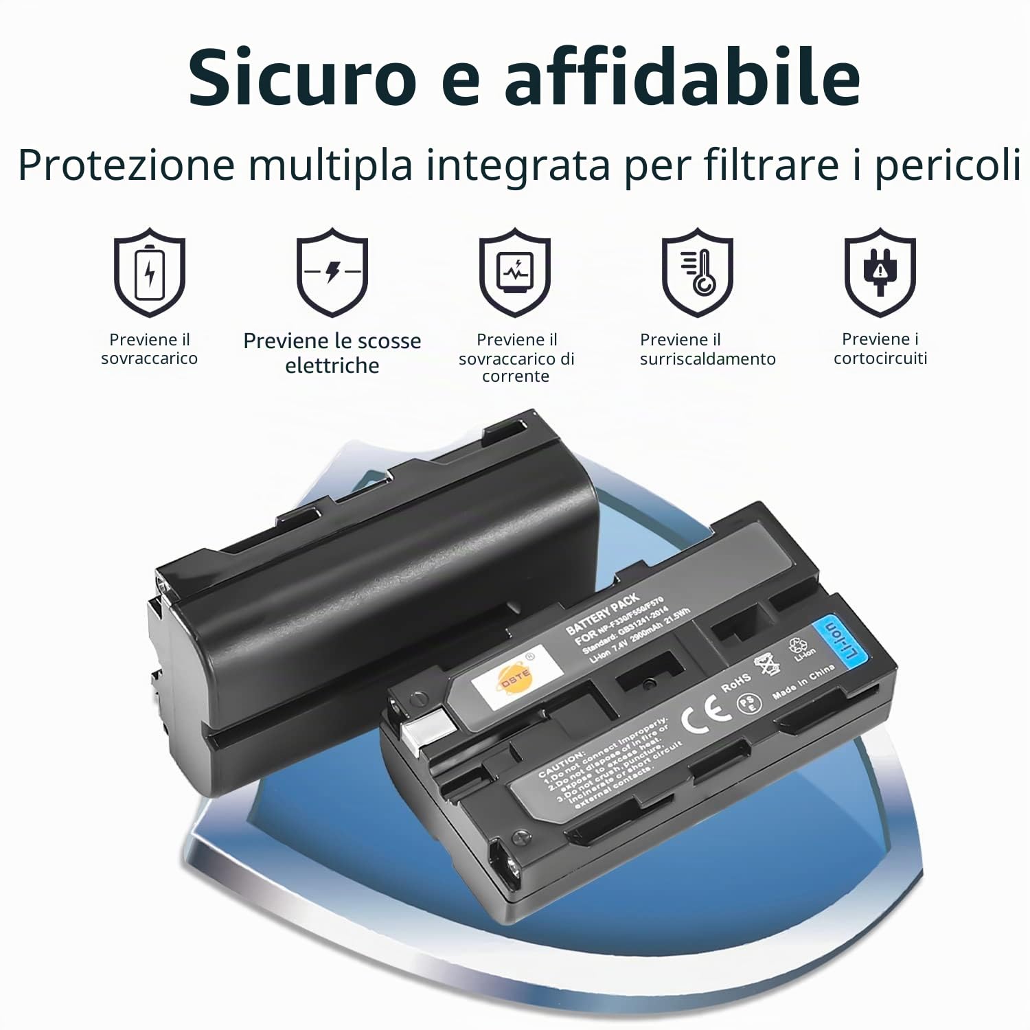 DSTE 2pcs NP-F550 NP-F570 NP-F330 Batteria Compatibile per Sony CCD-RV100 CCD-RV200 CCD-SC5 CCD-SC55E CCD-SC55 CCD-TR12 CCD-TR18 CCD-TR1E CCD-TR200