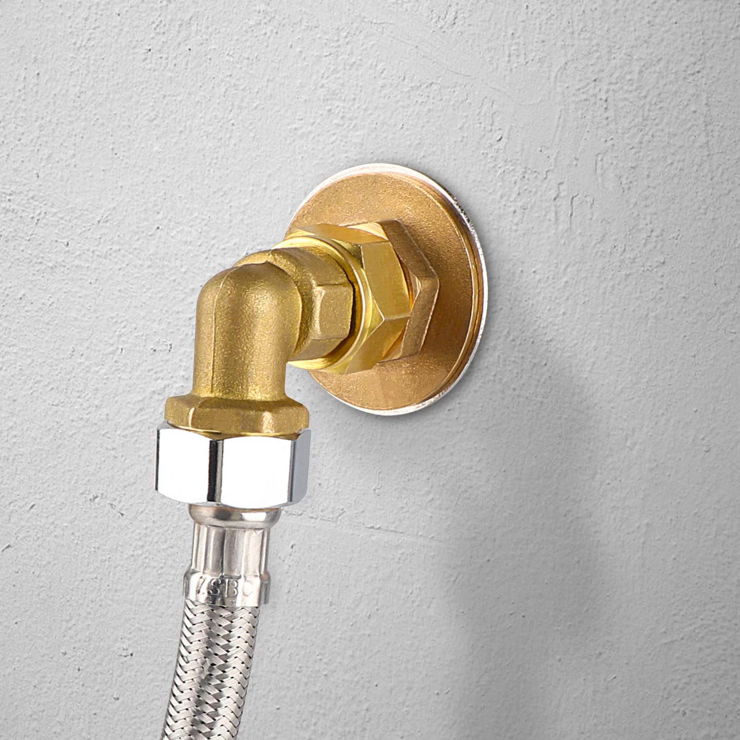 Kit de instalación de grifo comercial, kit de instalación de montaje en pared para grifo de fregadero comercial, juego de adaptadores de conector de montaje en compartimento de acero