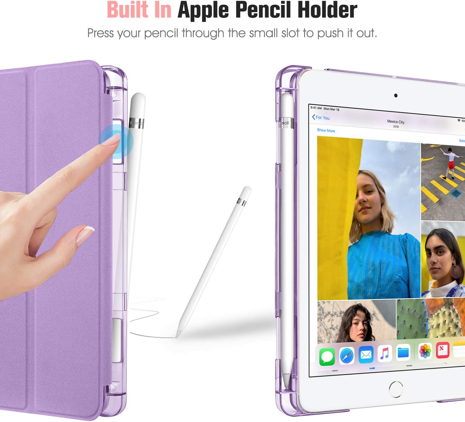 Fintie Case for iPad Mini 5 2019 - Lightweight Slim Shell Cover with Translucent Frosted Back Protector Supports Auto Wake/Sleep for iPad Mini 5th Generation 7.9 Inch, Lavender Purple