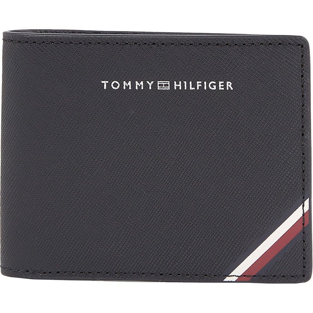 Tommy Hilfiger Homme Portefeuille Central Mini Cc Wallet Cuir, Noir (Black), Taille Unique