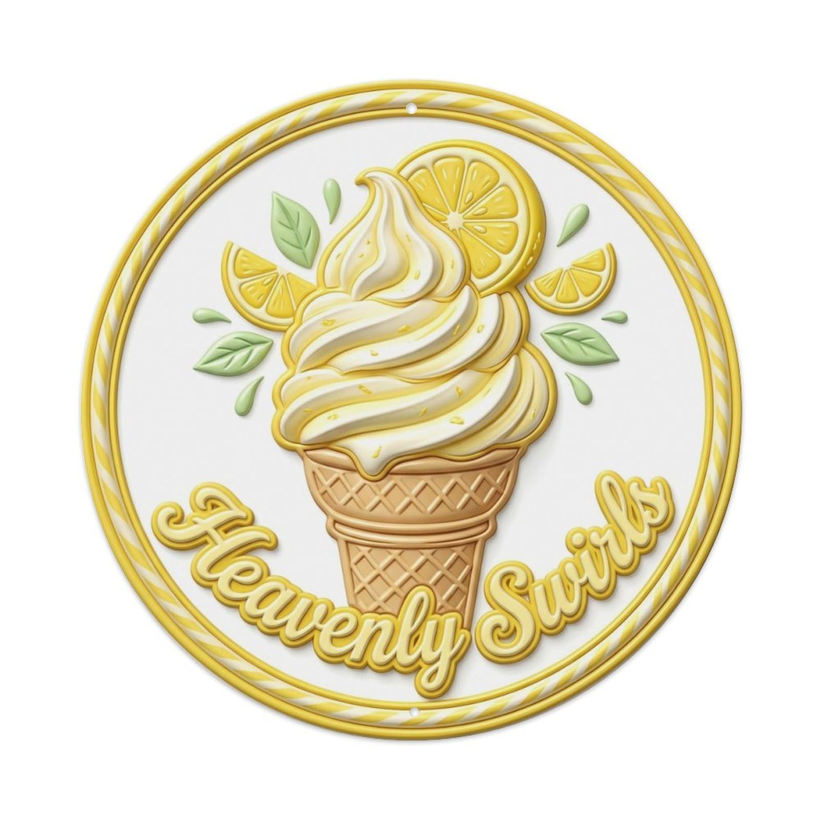 Heavenly Swirls Rustic Decor Metal Tin Sign