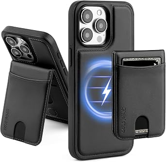Shieldtop Compatible with MagSafe iPhone 12 Pro Max Wallet Case,Black