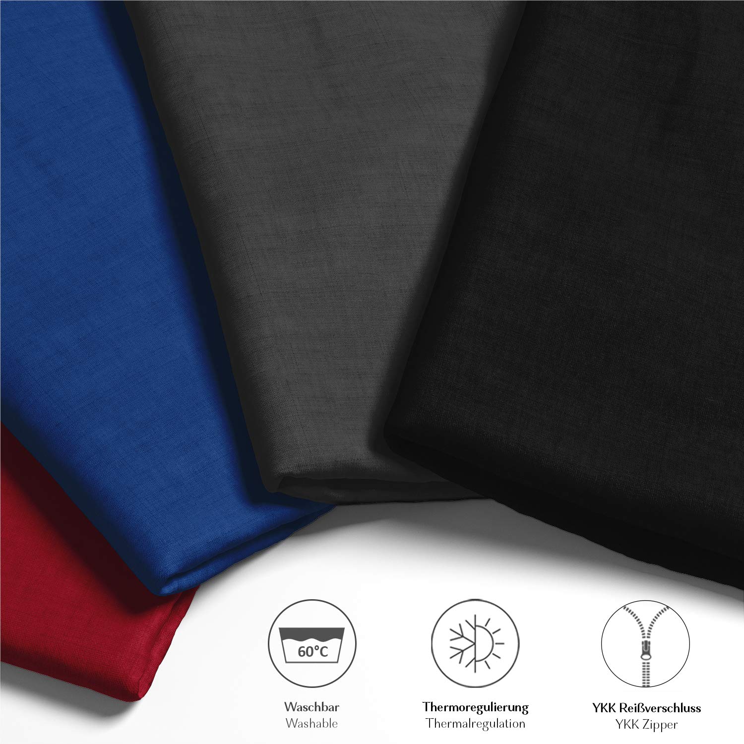 Alreya Renforcé Poszewka na poduszkę 40 x 60 cm – 100% bawełna, z zamkiem błyskawicznym YKK, super miękka poszewka na poduszkę, kolor Beżowy (sama poszewka)