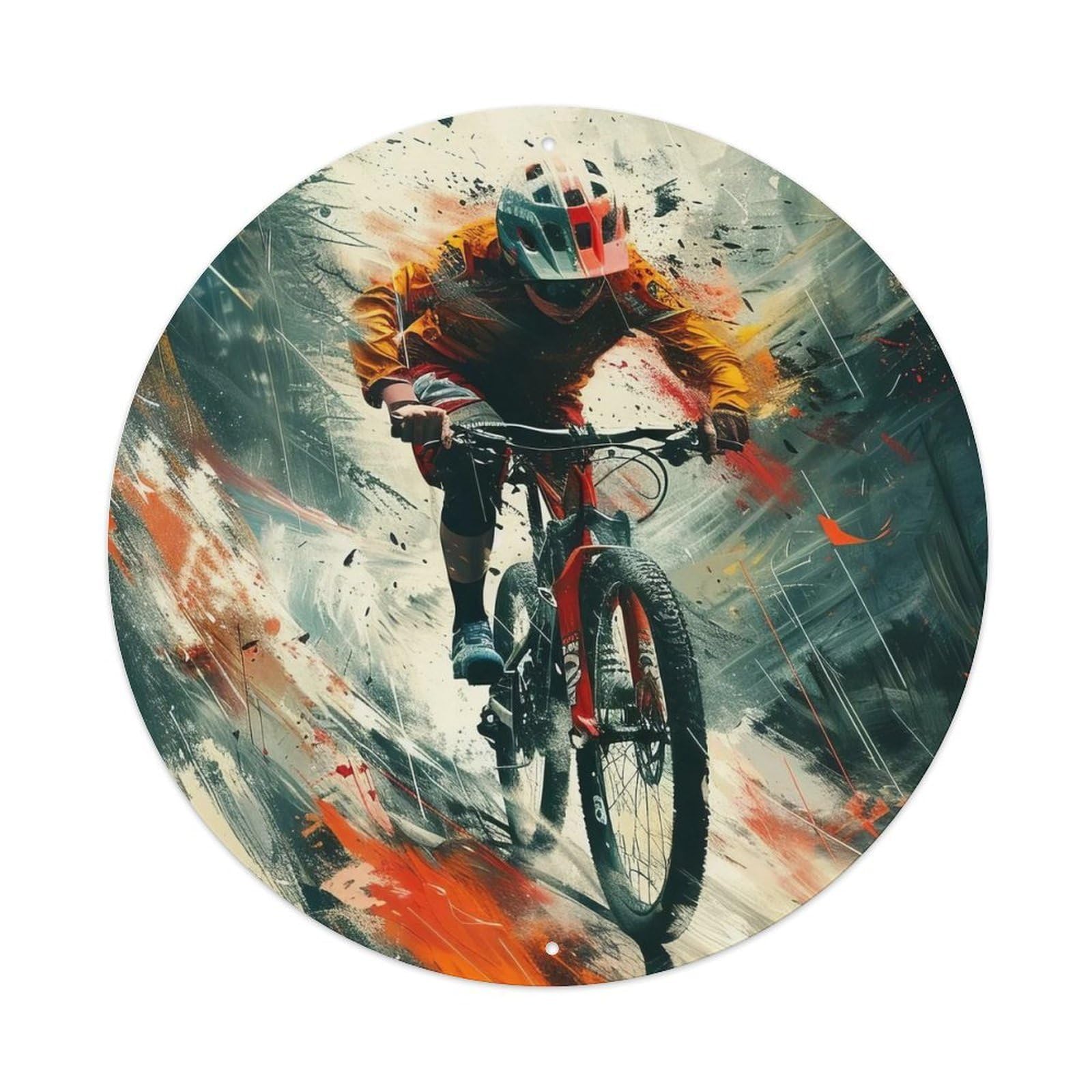 Extreme Sports Mountain Bike Jungle Crossing Vintage Metal Tin Sign Plaque