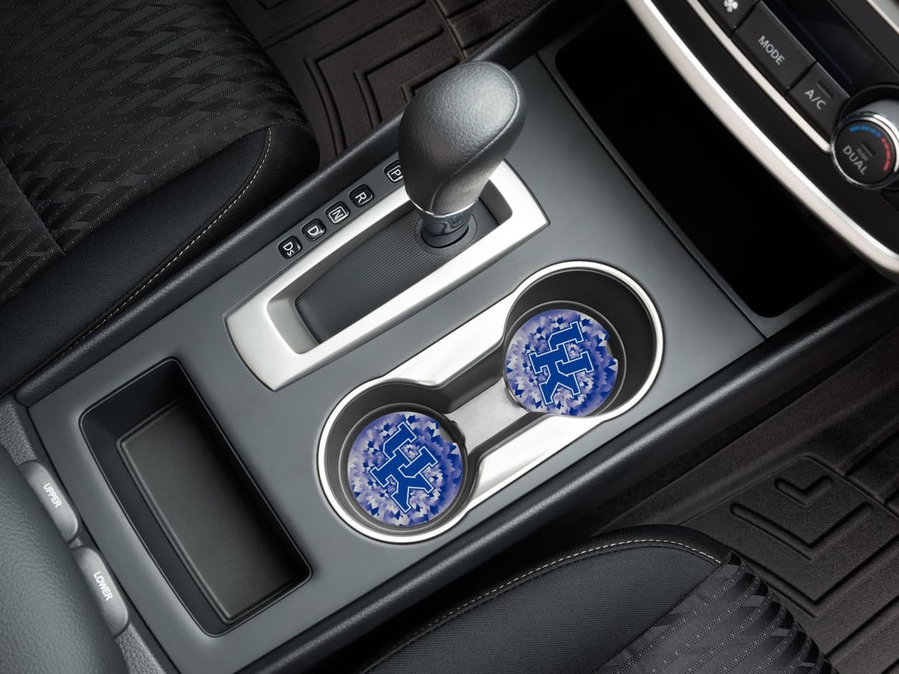 Kentucky Wildcats Set of 2 Car Coasters by Magnolia Lane - Removable Absorbent Ceramic Stone Coasters - Ideal Gift for Students, Alumni and Everyday Fan - Show - Image 3