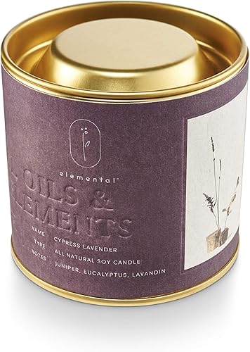 Miniatura 6 de ILLUME Elemental Collection, lata natural Cypress Lavanda, 8.5 oz. Vela