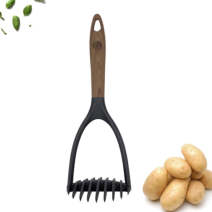 TongYuan Potato Mashers with Woodlike Soft Touch Handle for
