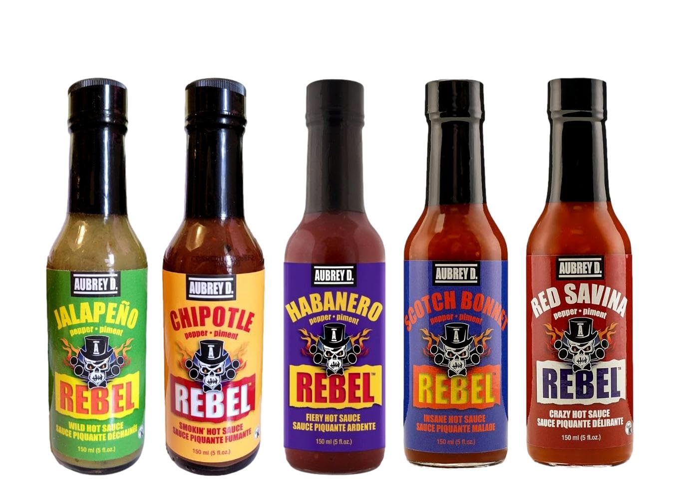 Aubrey D. Aubrey D, Mild with a Sharp Peppery Jalapeno Flavor Hot Sauce 1 Bottle
