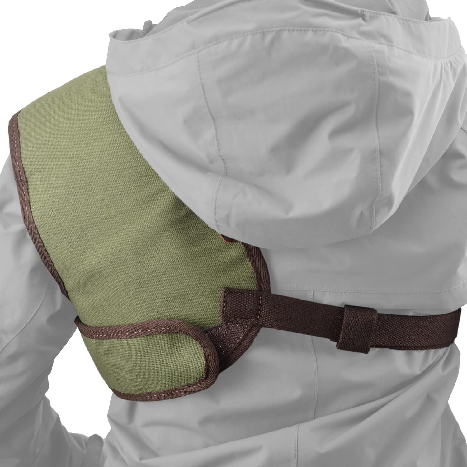 Leather Field Shield, Canvas Shooting Vest Recoil Pad for Right or Left Handed Hunter