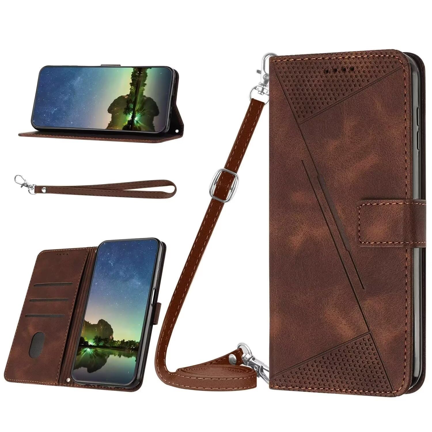 Custodia MOJIA Per Sony Xperia 10 V – Portafoglio Flip In PU Con Supporto E Slot Per Schede, Nero - 3