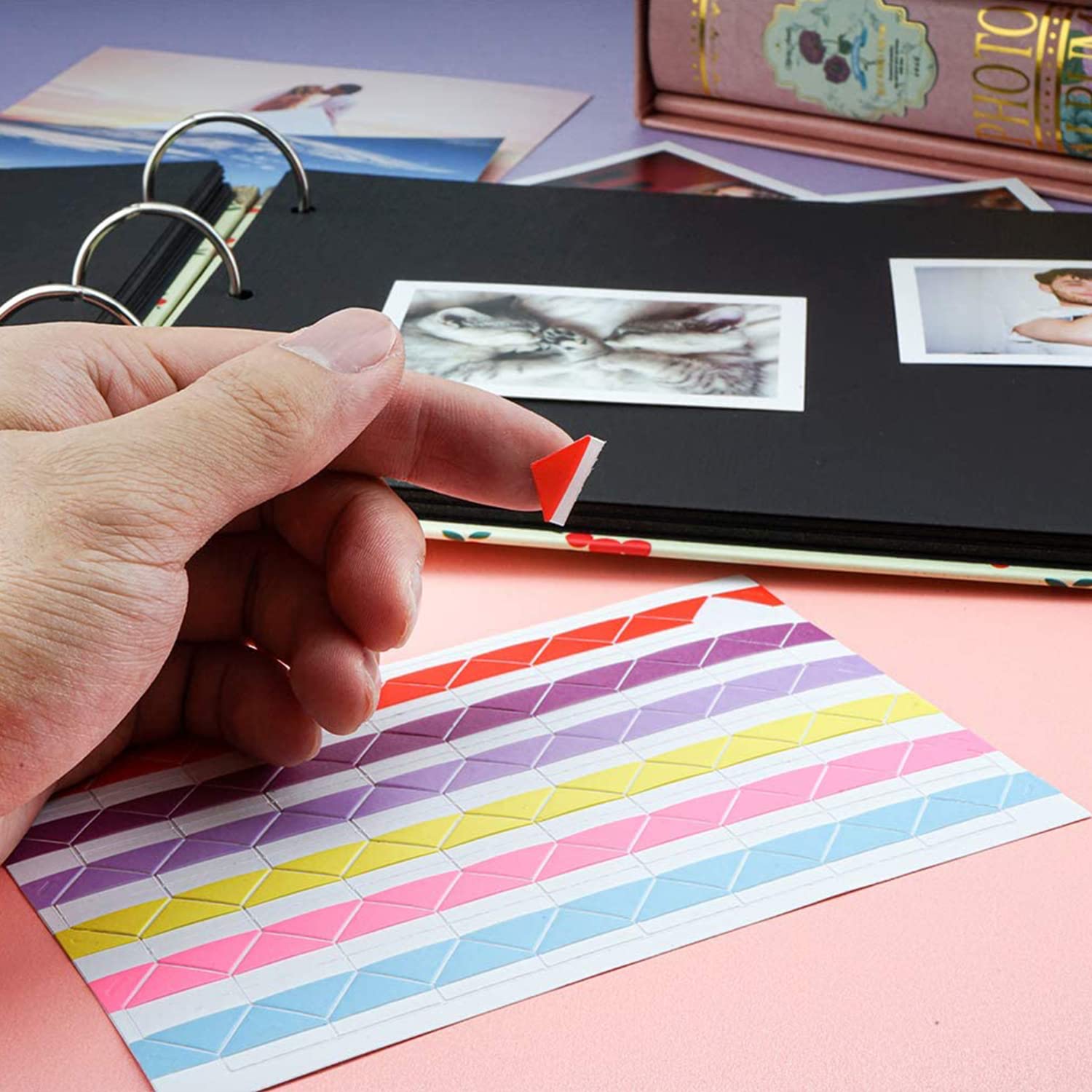 YXHZVON 53 Pièces Ensemble Accessoires Scrapbooking,Kit Livre Photo Mémoire pour Bricolage Album Photo Conception Agenda Cartes Décoration