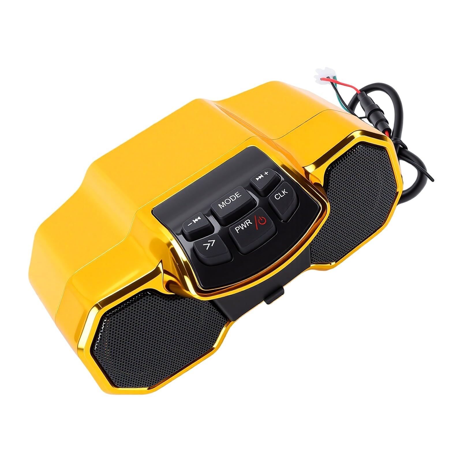 Generic Głośnik Motocyklowy Wodoodporny Subwoofer Bluetooth Odtwarzacz Muzyki do Montażu na Kierownicy 2x10W ABS Metal