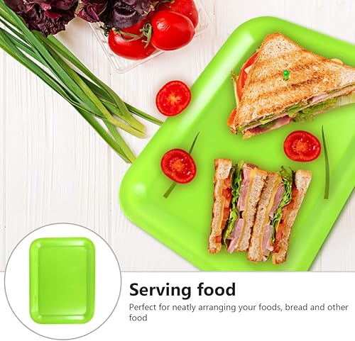 Miniatura 4 de Bandeja rectangular para servir aperitivo, plato de frutas, ensalada, filete, plato para servir platos para el hogar, restaurante, verde