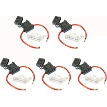 VOODOO 8 Gauge Maxi Inline Fuse Holder Fuseholder with Cover and 80 Amp Fuse 5 Pack