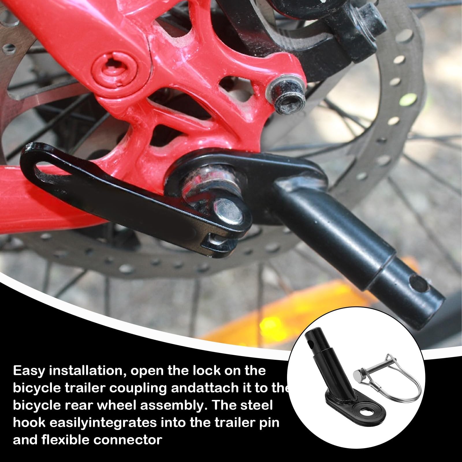 Frizione Rimorchio Bicicletta,Frizione Croozer,Gancio di traino per bicicletta,Frizione per bicicletta per rimorchio,Accoppiamento universale per bicicletta per bambini rimorchio passeggino rimorchio