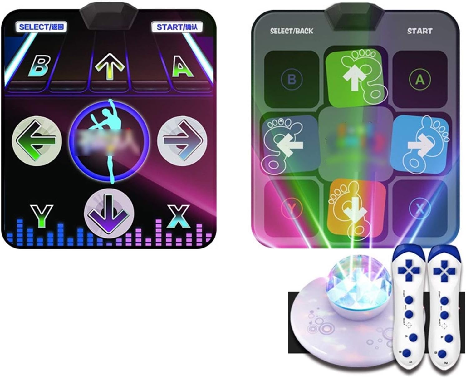 Step Dance mat Non-Slip Somatosensory Dance Machine Yoga Electronic Dance Play Mat, Dance Mat Pad Pads Dancer Step Pads (Color : D) (B)
