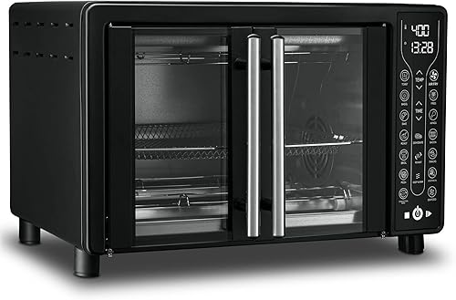 Miniatura 2 de Horno tostador digital con freidora de aire para puerta francesa, color negro