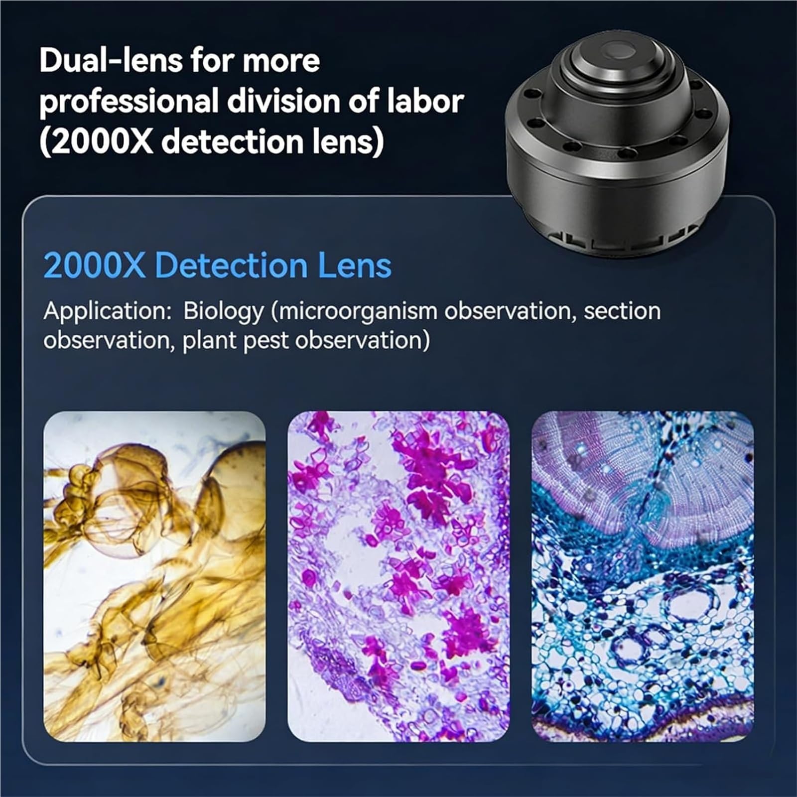 Microscopio Digitale con Videocamera, Doppia Lente e Luci LED per Riparazione Elettronica e Ispezione