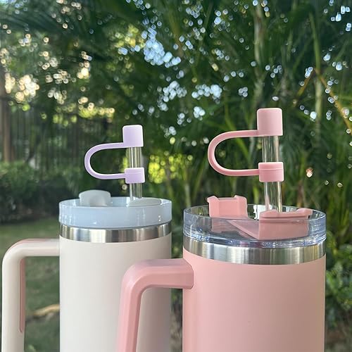 Miniatura 2 de 7 fundas de silicona para popotes compatibles con vasos Stanley 20 de 30 y 40 onzas, diámetro de 0.4 pulgadas para popotes reutilizables de 0.4 a