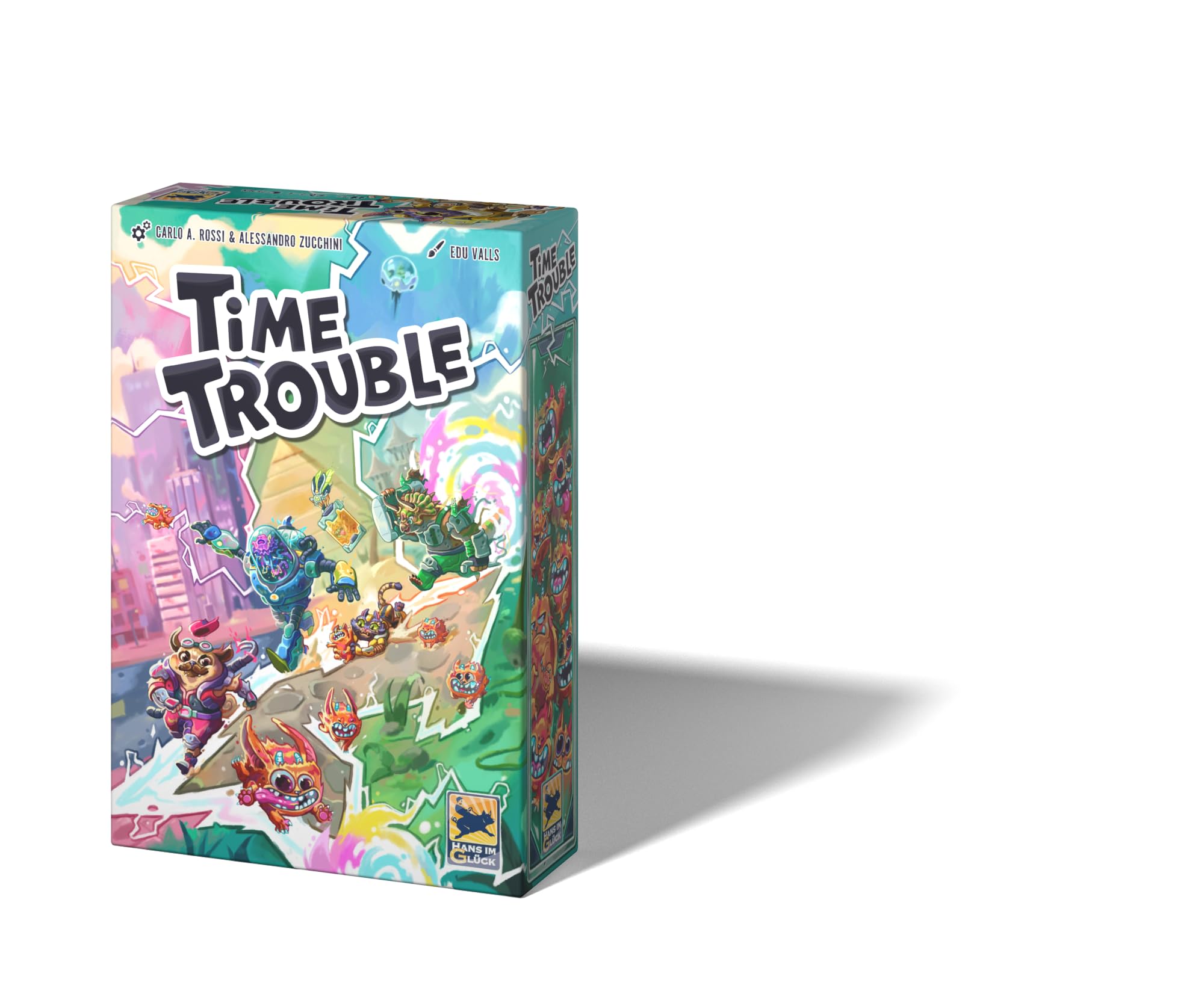 Hans im Glück, Time Trouble, Juego Familiar, Juego de Mesa, 2-4 Jugadores, a Partir de 9 años, 20-30 Minutos, alemán