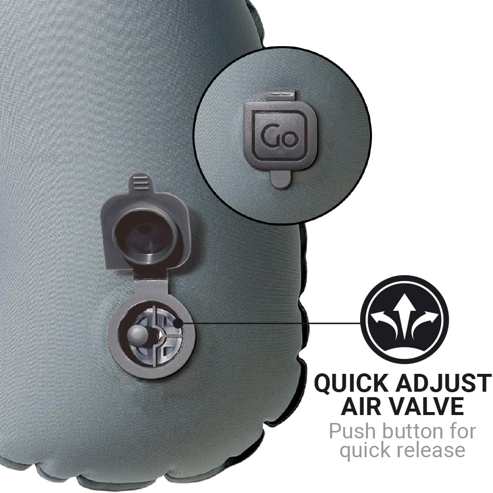 Go Travel Compact Snoozzzer, Comfortable Travel Pillow for Uninterrupted Sleep, Inflatable Neck Pillow for Airplane, Bus, Car, and Train, Travel Essentials, Black - Image 3