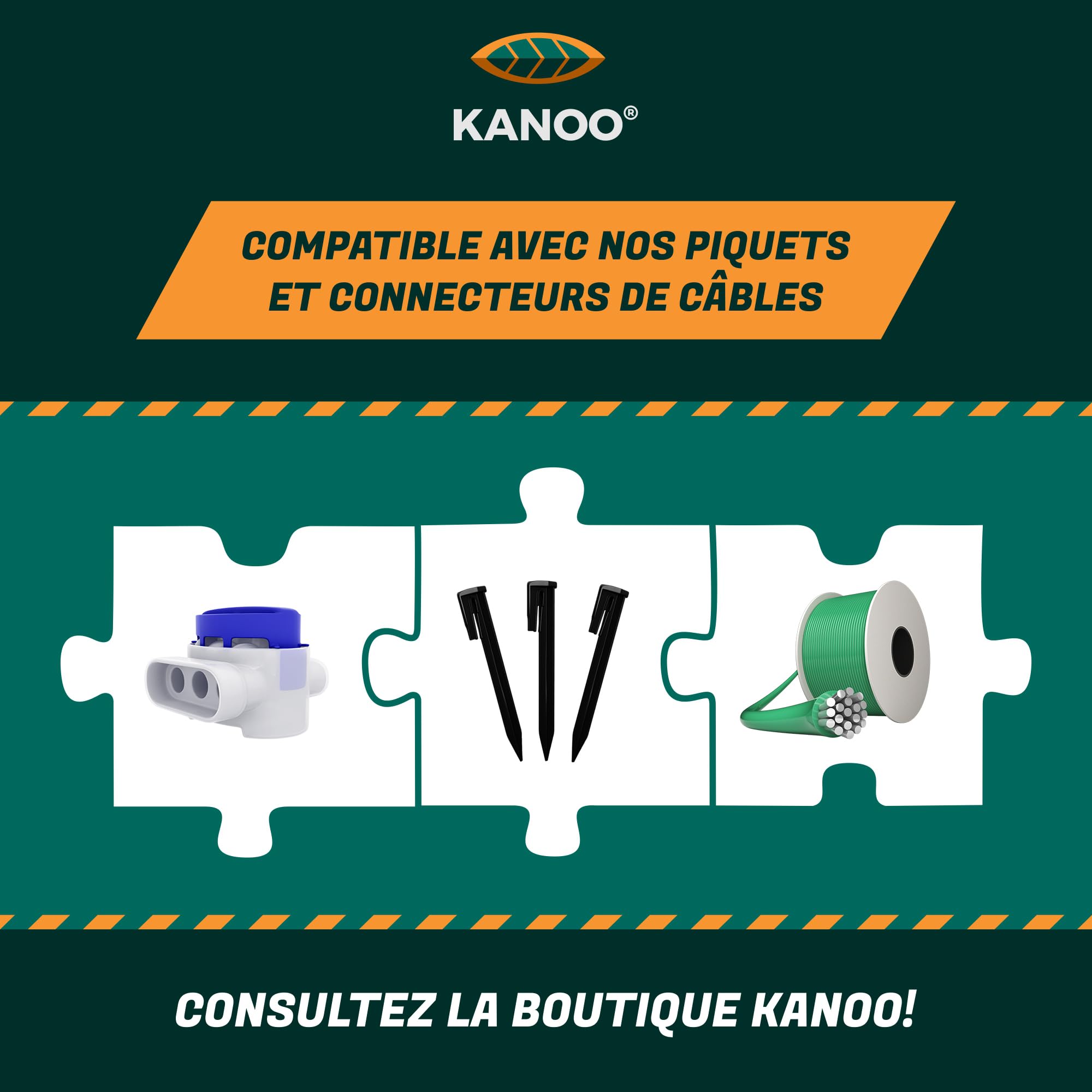Kanoo® Cable Robot Tondeuse - Fil de Délimitation pour Tondeuse à Gazon Robot - Fabriqué en Allemagne - Câble Périphérique pour Husqvarna, Gardena, Bosch, Worx et Yard Force - 50 m