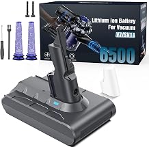 Keenstone Rechargeable Replacement Battery for Dyson V7 Series Vacuum Cleaners, Providing 32 Minutes of Runtime in Standard Mode, Installs in Just 3 Minutes, Includes 2 Pre Filter
