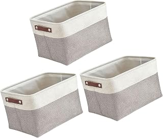 Foldable Cotton Linen Storage Baskets for Closet Organizing Space Saving Ideal for Small Homes and Apartments