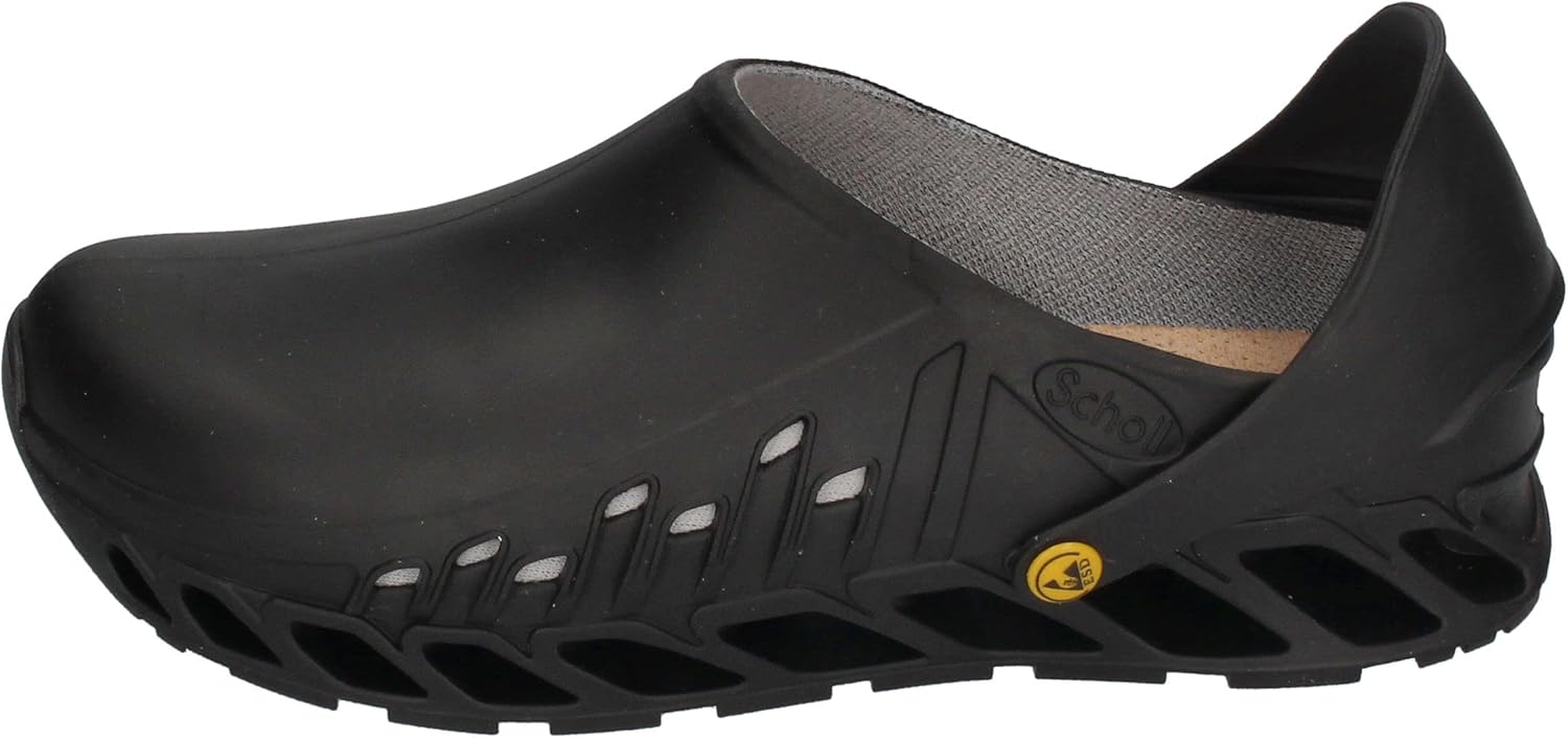 Scholl F293781004 Evoflex Clogs, Black, 42 EU